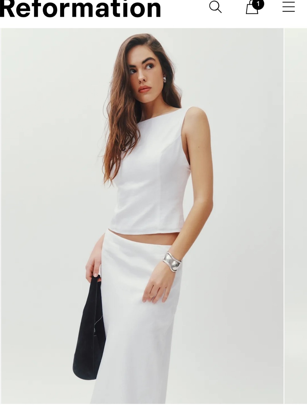 Reformation Marleigh Linen Top NWT